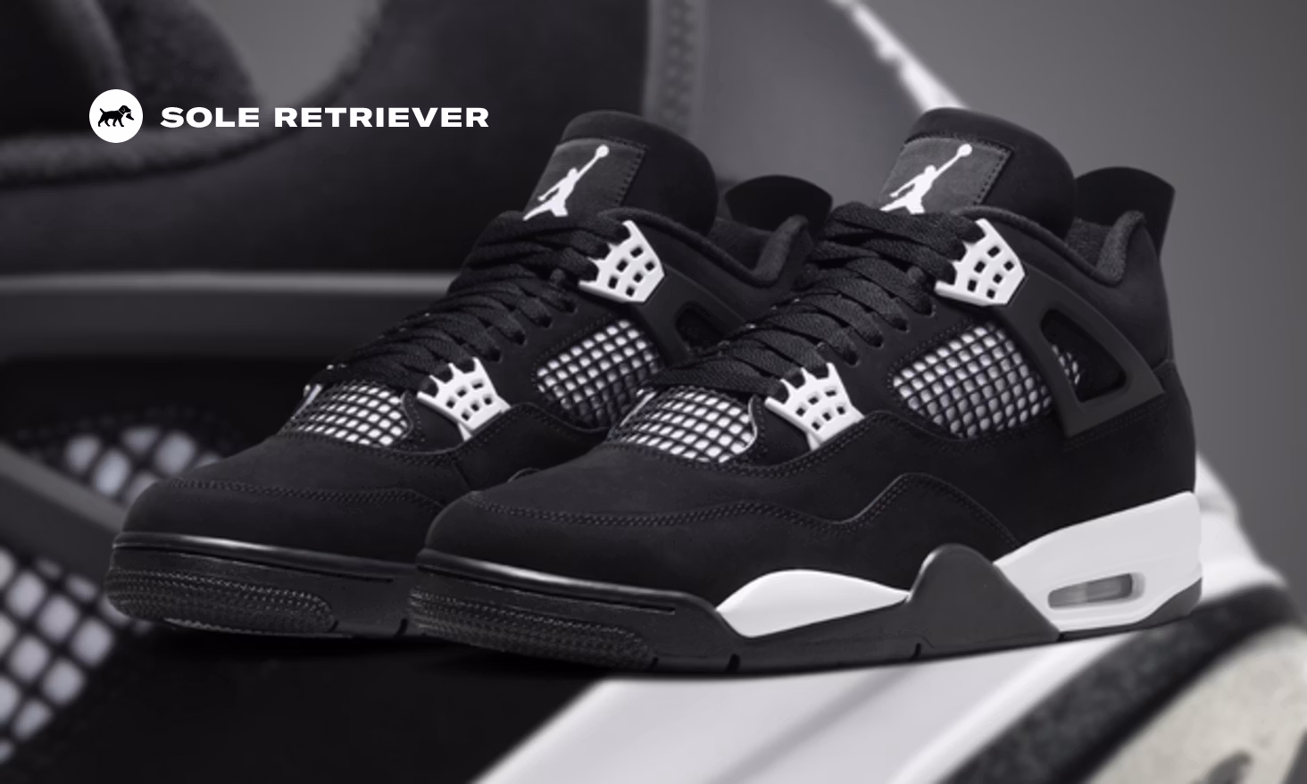 【最終値下げ！】JORDAN 4 BLACK/WHITE Where to Buy the Air Jordan 4 Retro White Thunder