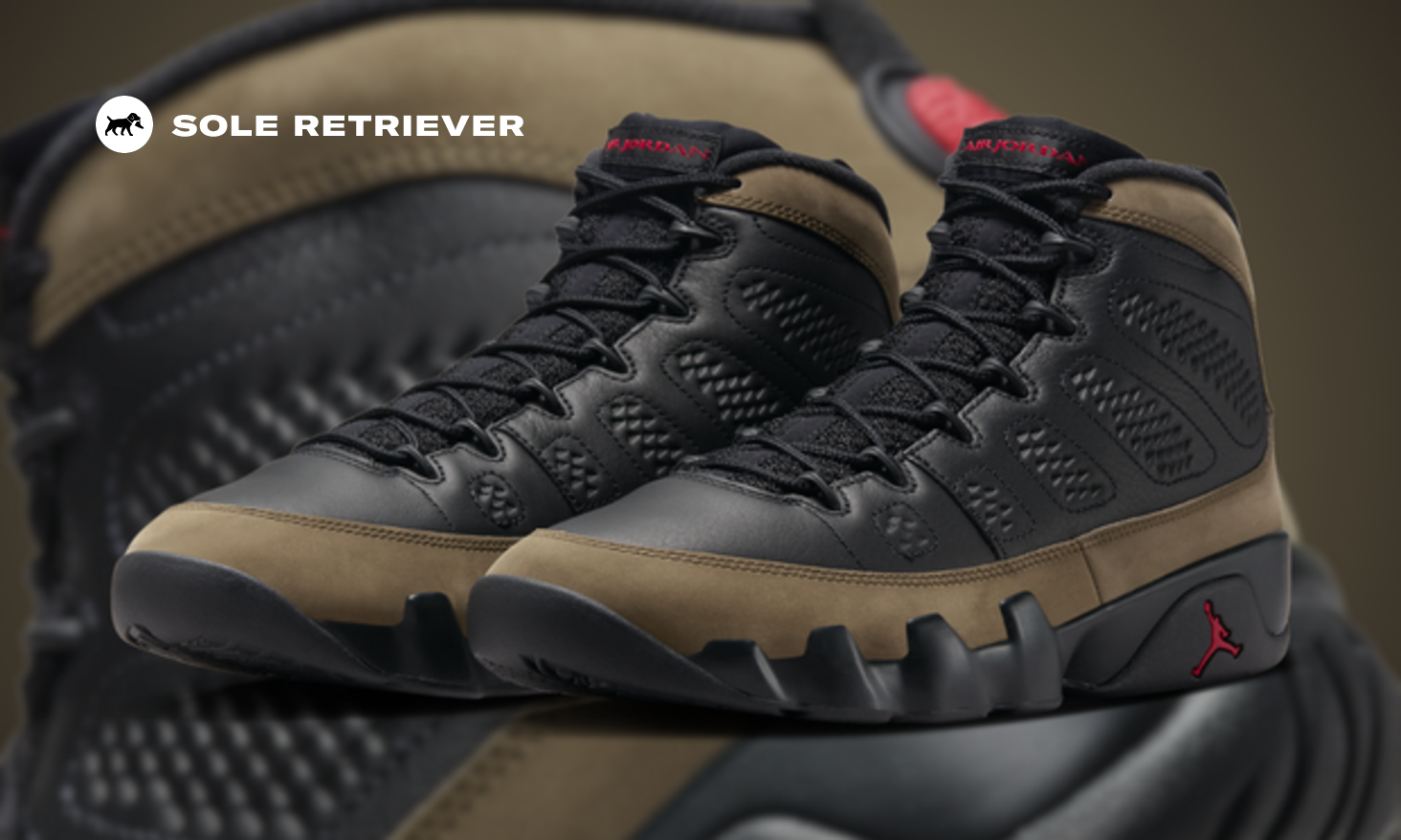 靴 NIKE AIR JORDAN 9 RETRO Olive 29cm Jordan 9 Retro Black / True Red - Light Olive – JD Sports
