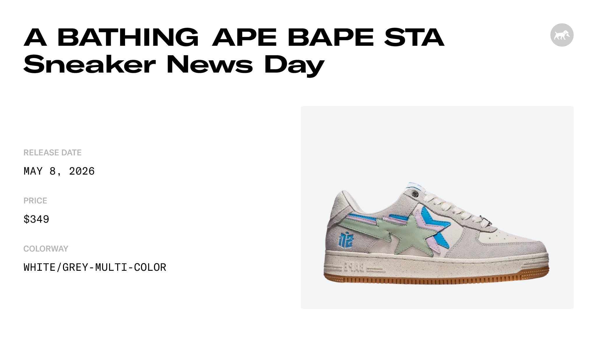 Sneaker News × A BATHING APE BAPE STA A BATHING APE BAPE STA Sneaker News Day - 1J23191906CWHT