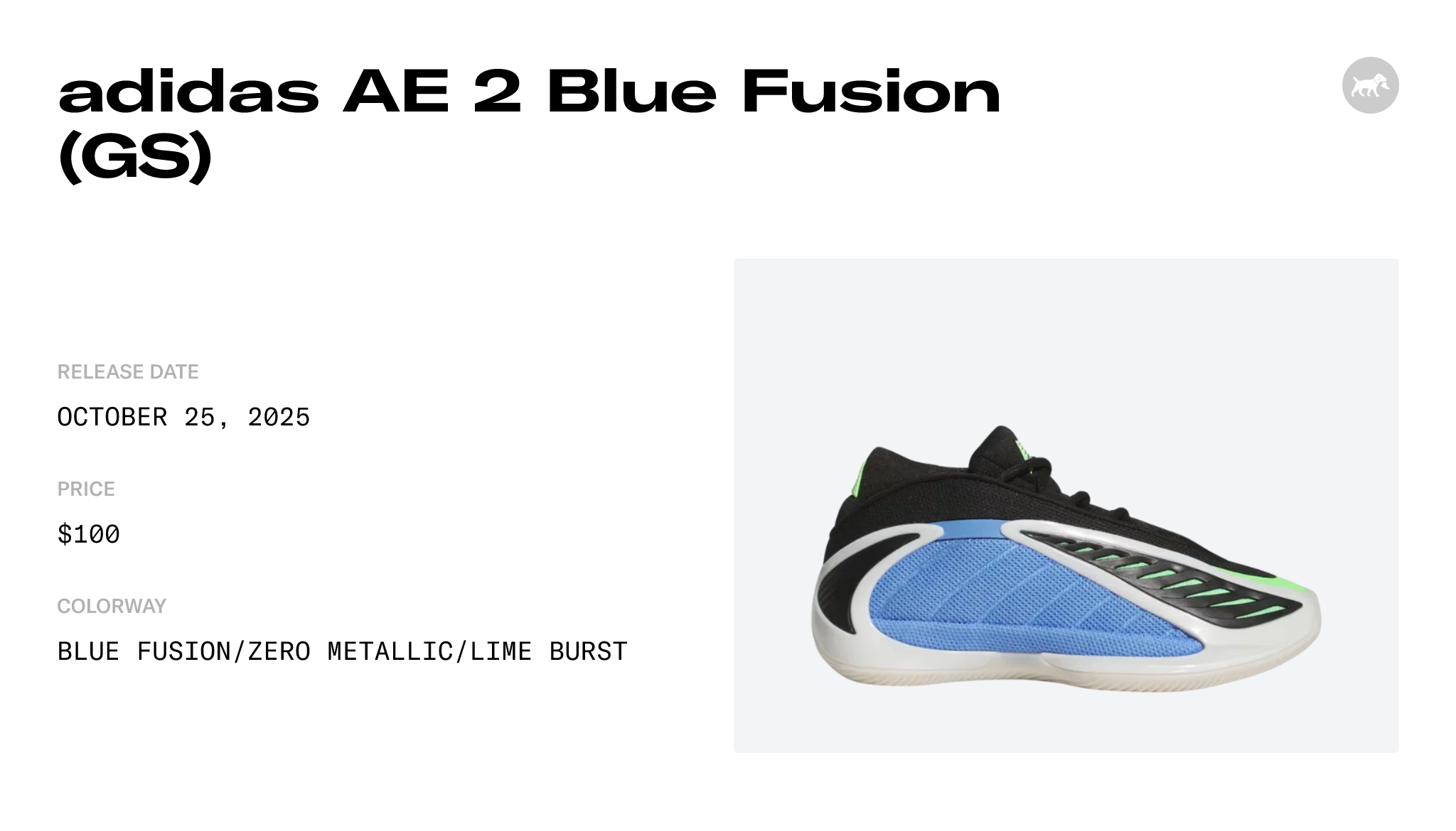 adidas AE 2 Blue Fusion (GS) - JS3509 Raffles & Where to Buy