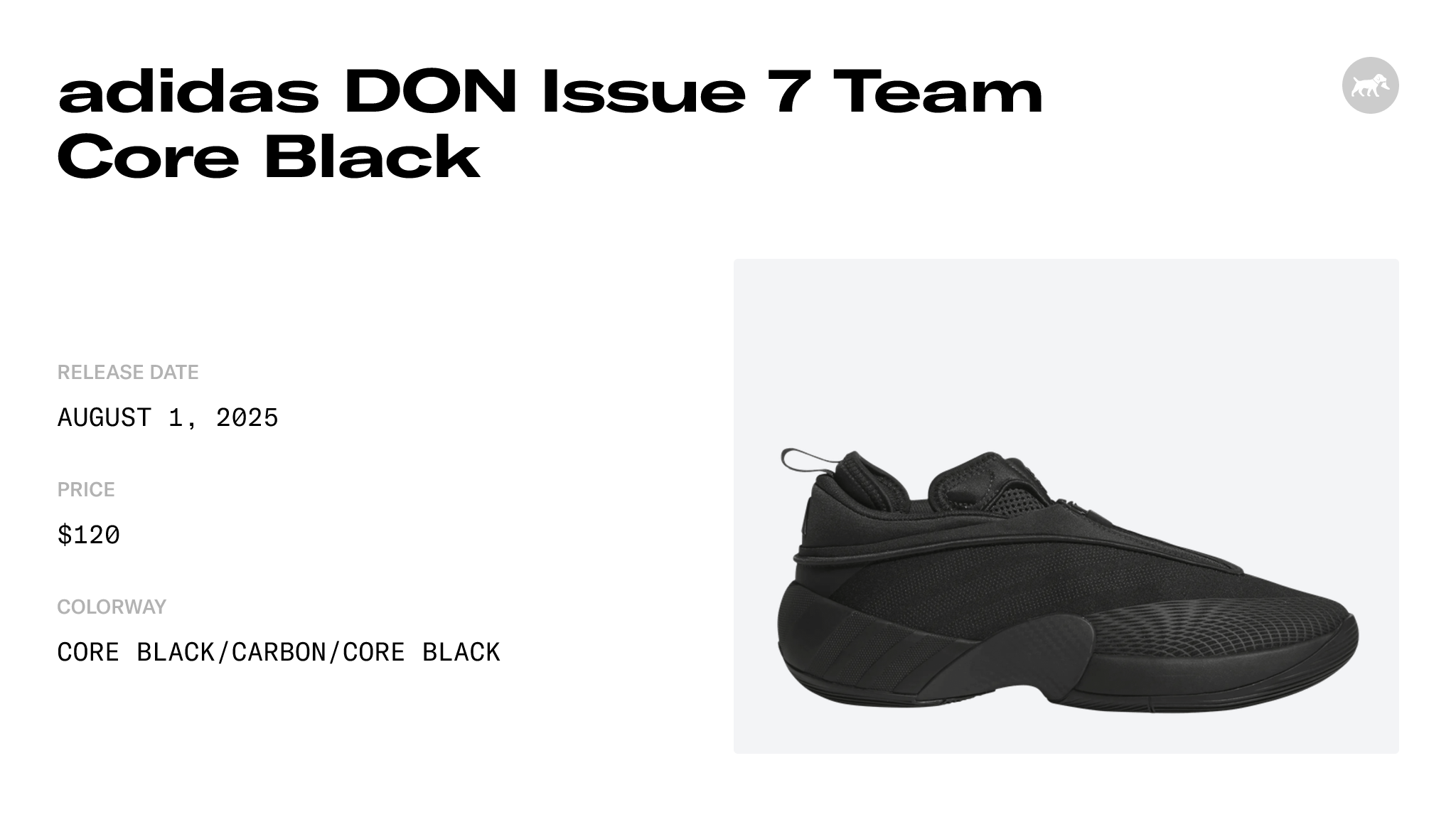 adidas DON Issue 7 Team Core Black - JS1298 Raffles & Where to Buy