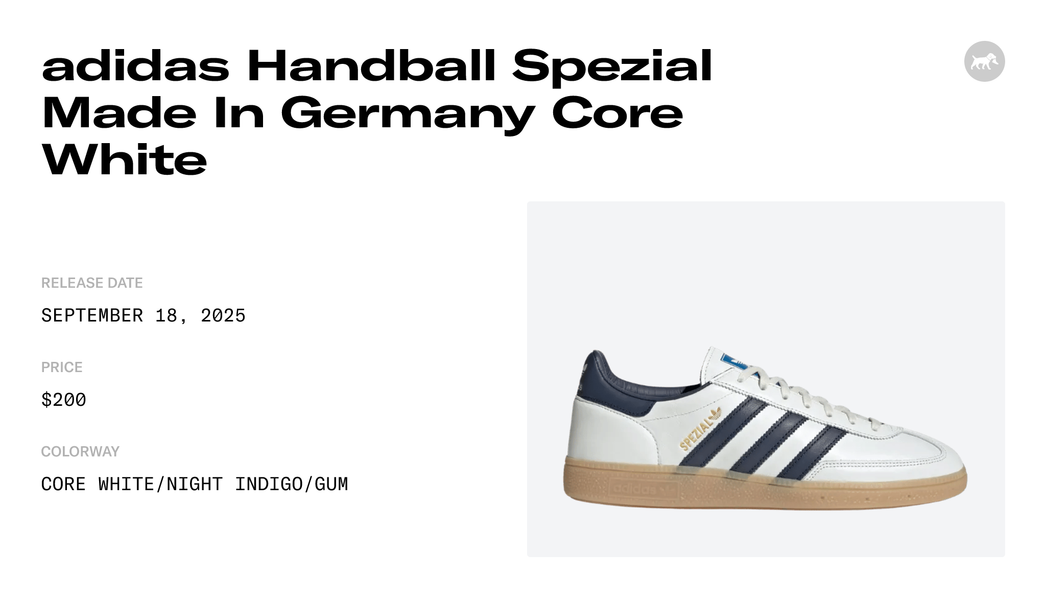 adidas Handball Spezial Made In Germany Core White - JR9532