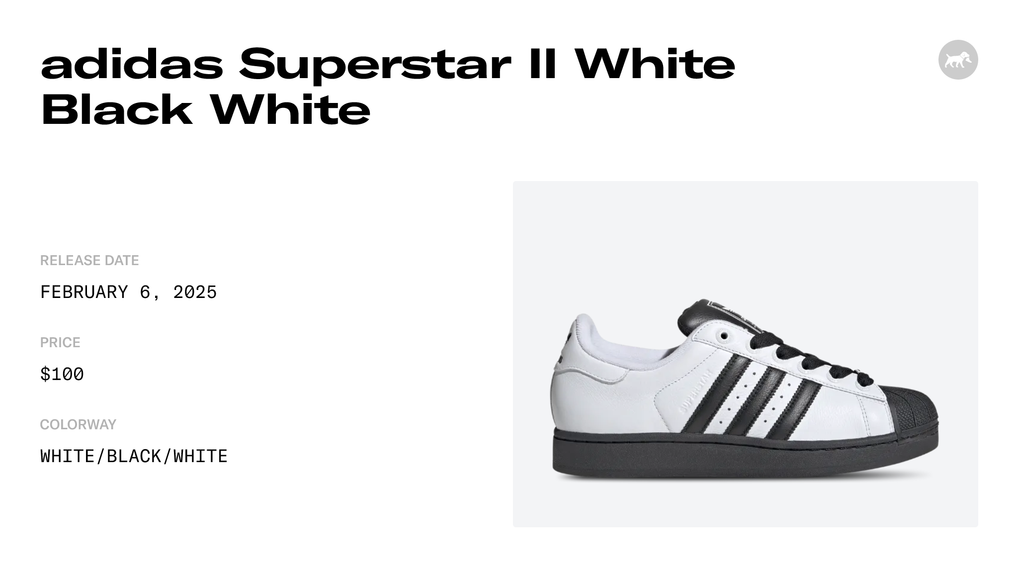 adidas Superstar II White Black White - JI0124 Raffles & Where to Buy
