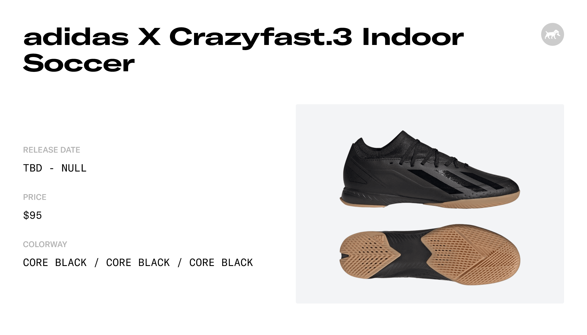 adidas X Crazyfast.3 Indoor Soccer - ID9343 Release Info