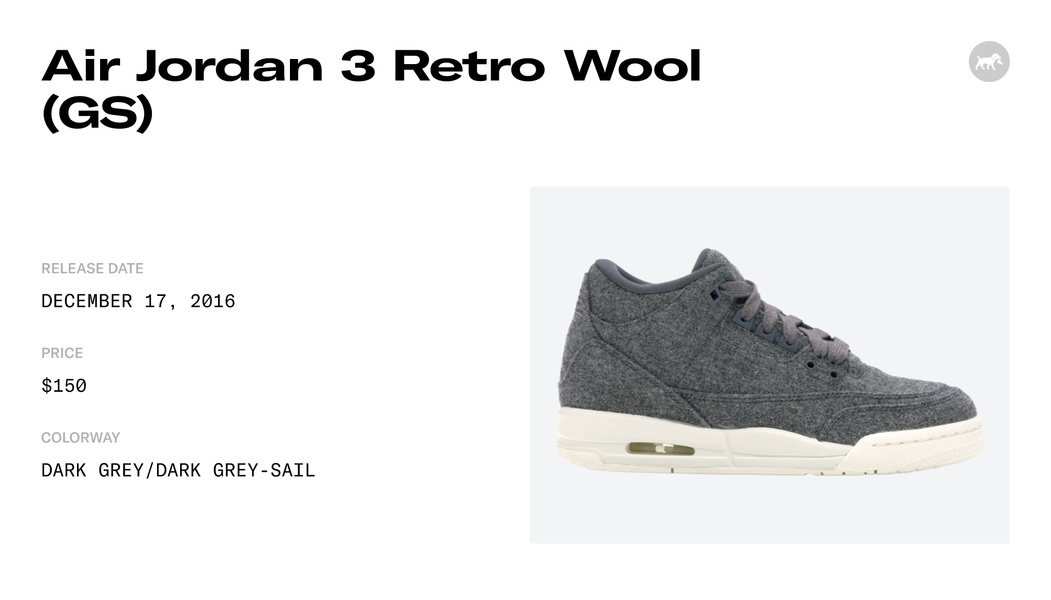 Air Jordan 3 Retro Wool (GS) - 861427-004 Raffles & Where to Buy