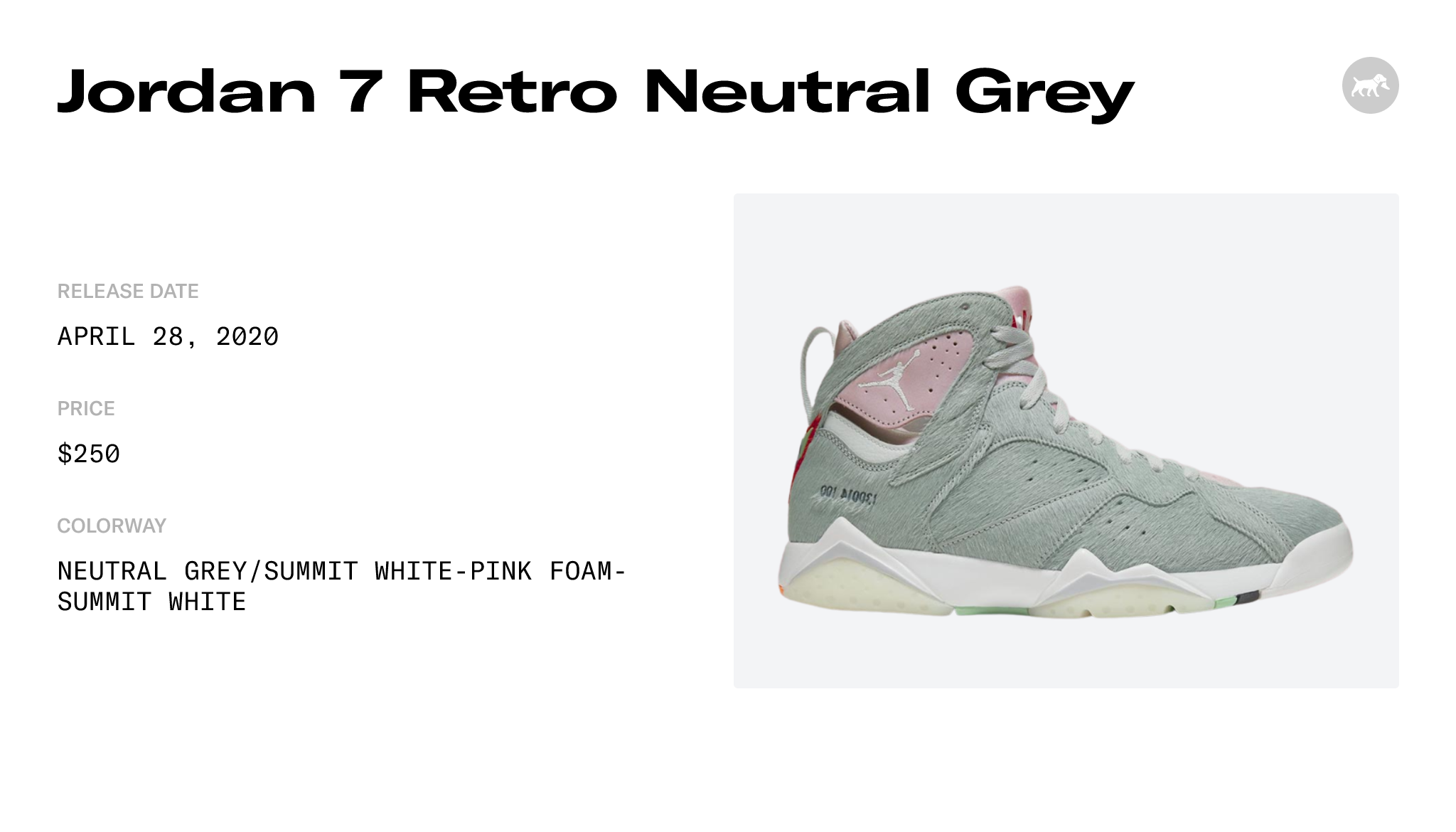Air Jordan Men's Retro 7 'Neutral Grey' Sneakers
