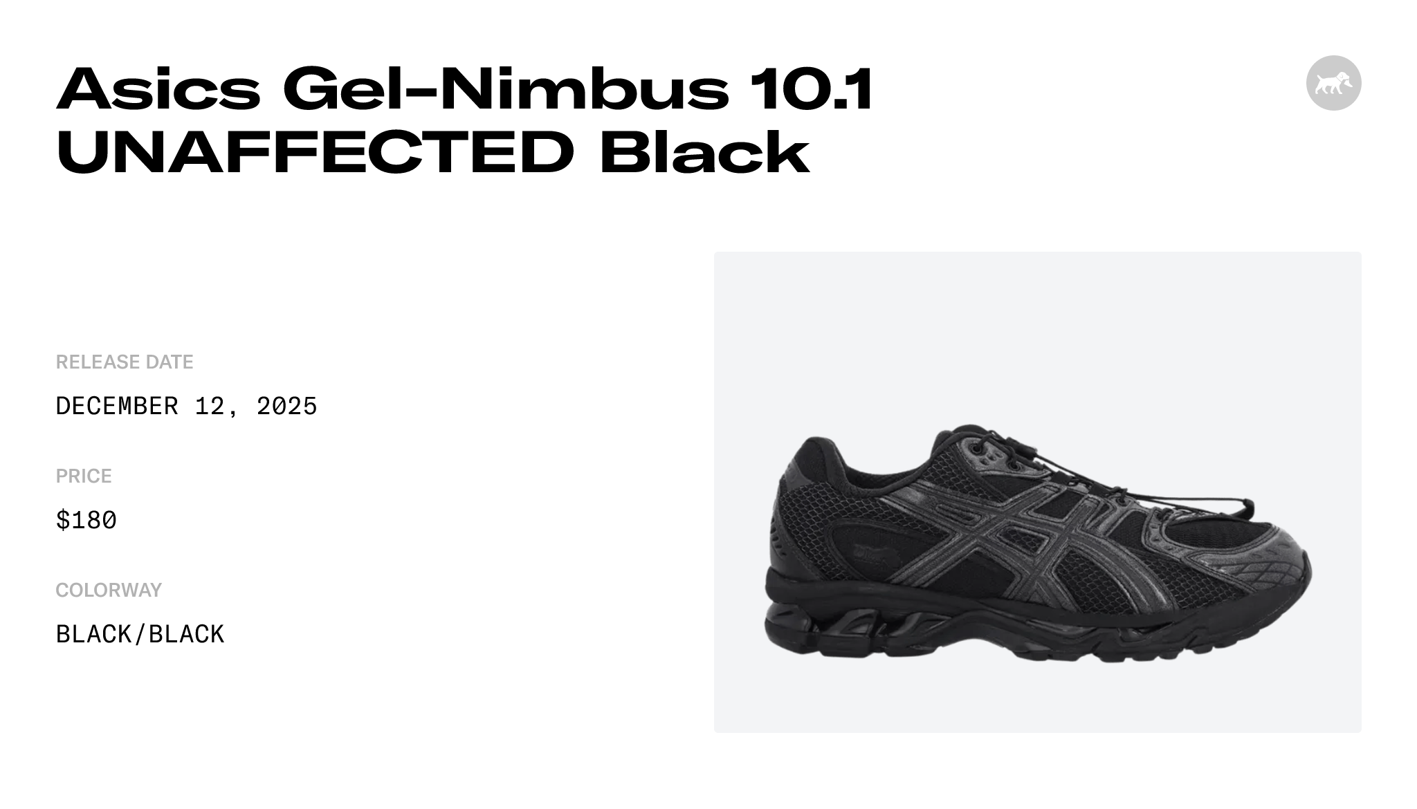 Asics Gel-Nimbus 10.1 UNAFFECTED Black - 1203A836-001