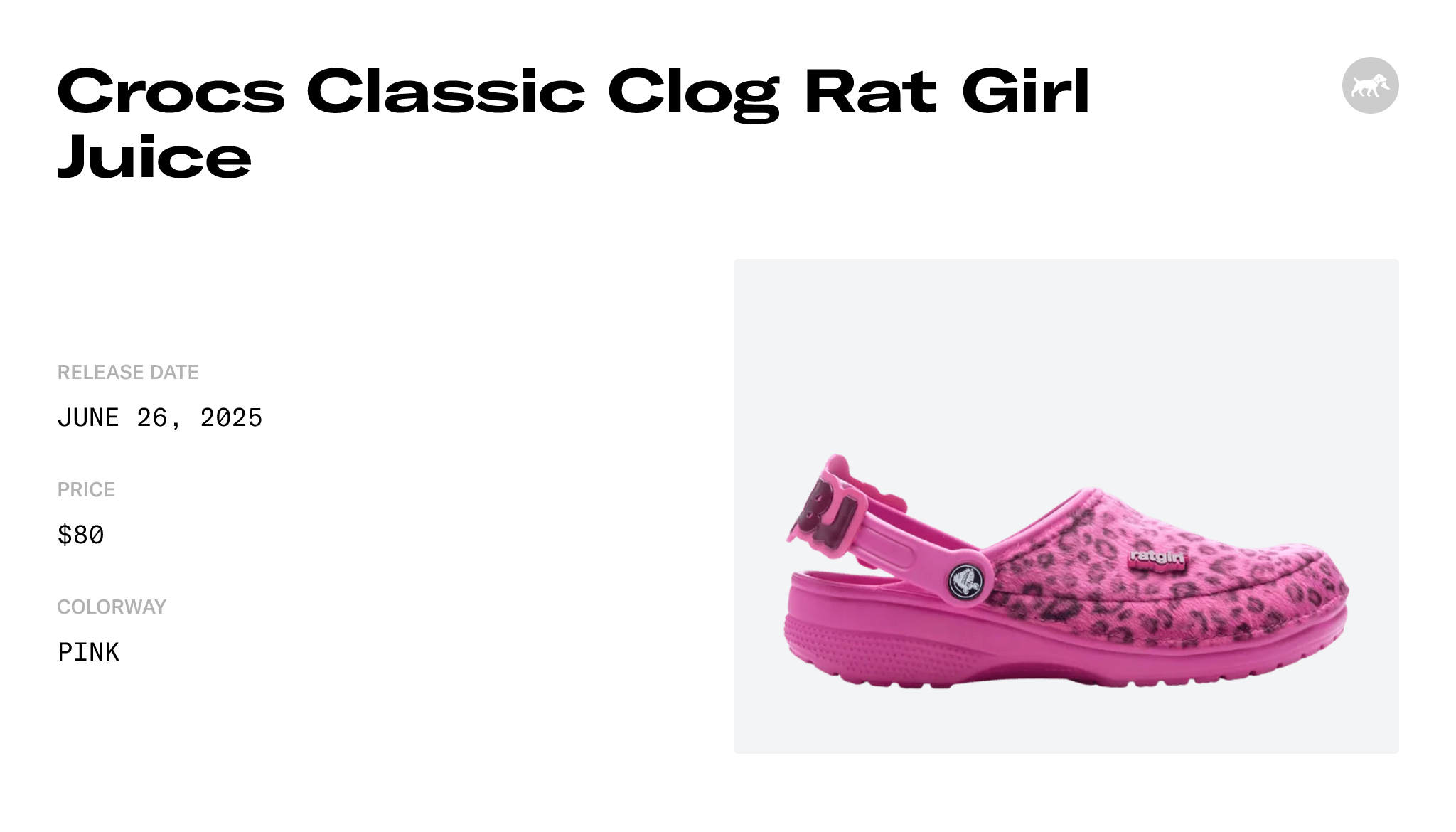 Crocs Classic Clog Rat Girl Juice - 211498-6UB Raffles & Where to Buy
