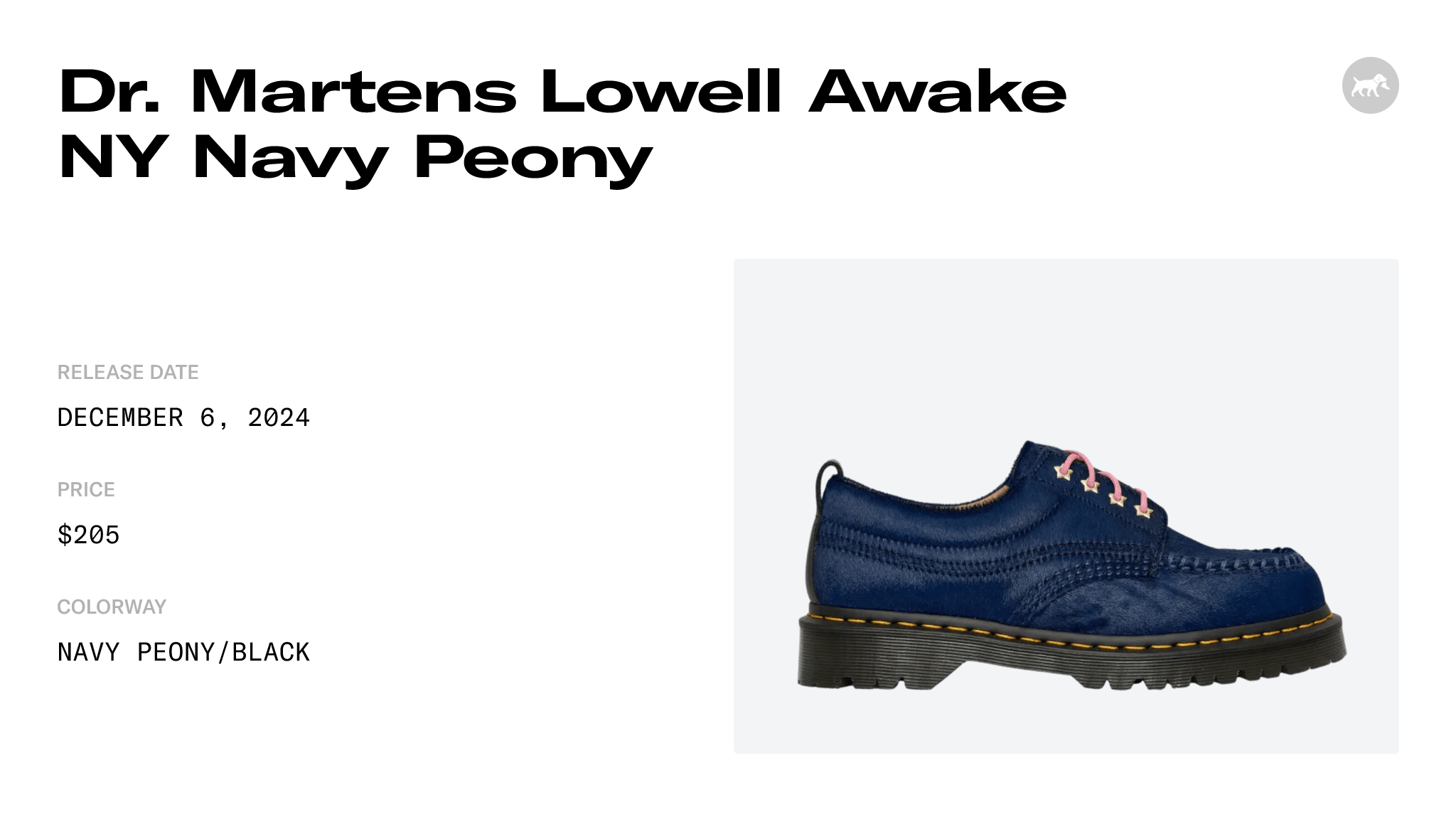 Dr. Martens Lowell Awake NY Navy Peony Raffles & Where to Buy