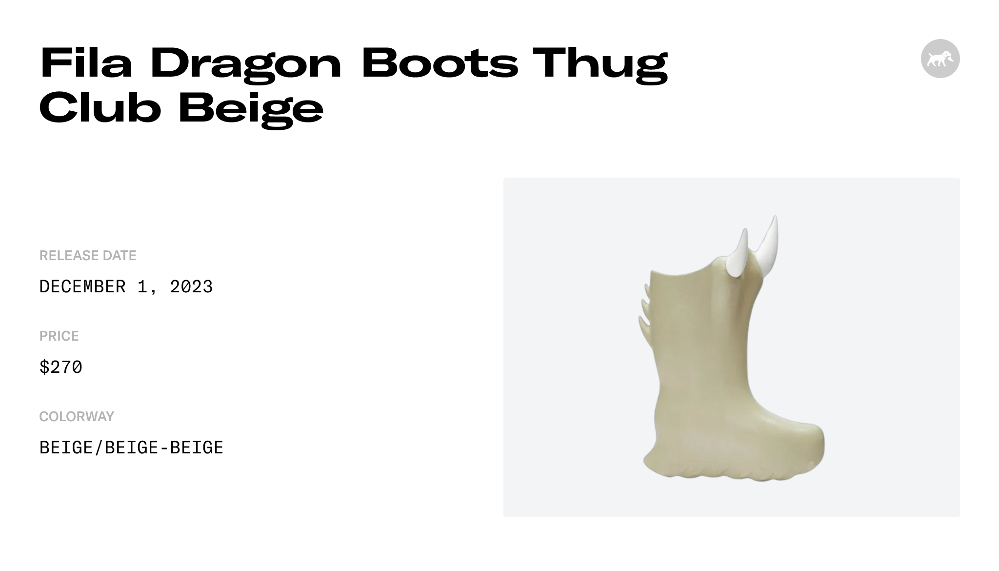 Fila Dragon Boots Thug Club Beige - 1HM02245G-920 Raffles & Where