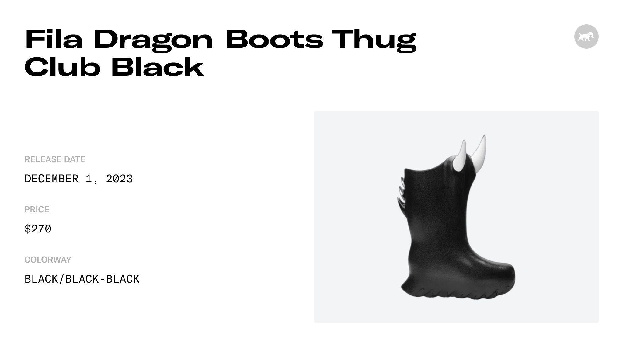 Fila Dragon Boots Thug Club Black - 1HM02245G-001 Raffles & Where
