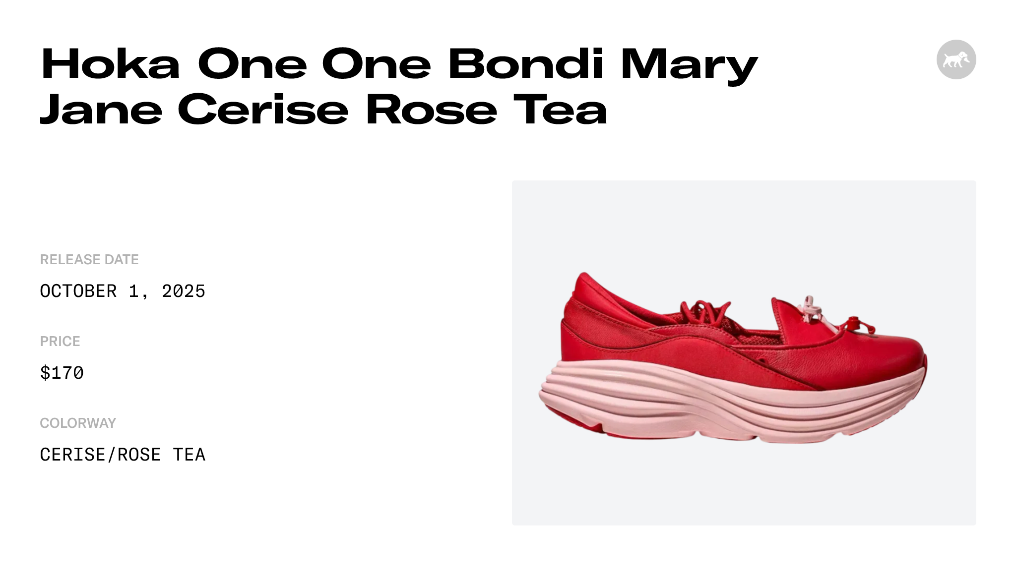 Hoka One One Bondi Mary Jane Cerise Rose Tea - 1171546-CRSRS