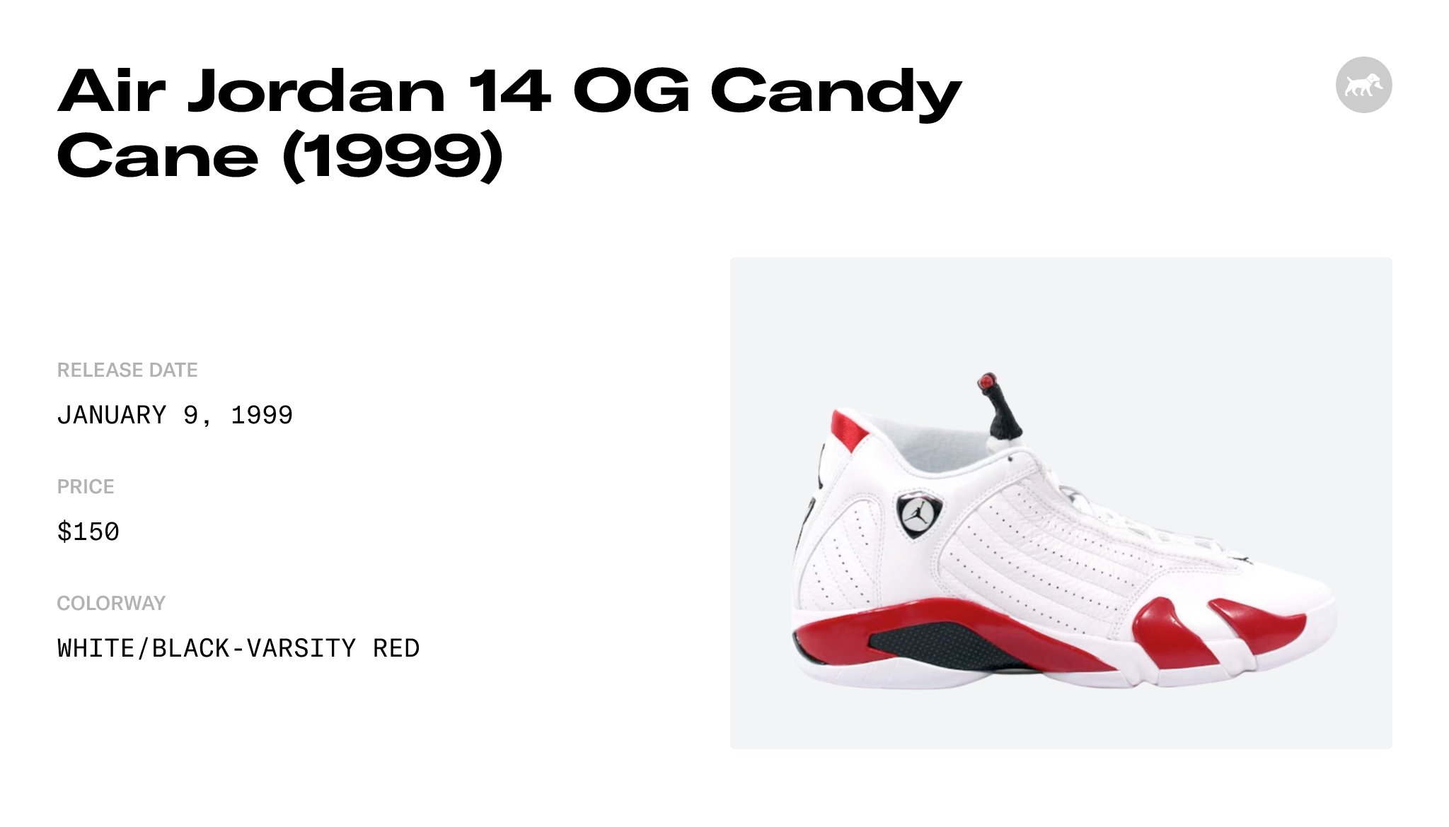 Air Jordan 14 OG Candy Cane (1999) - 136011-102 Raffles & Where to Buy
