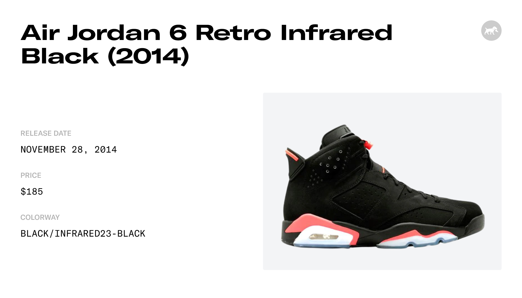 Air Jordan 6 Retro Infrared Black (2014) - 384664-023