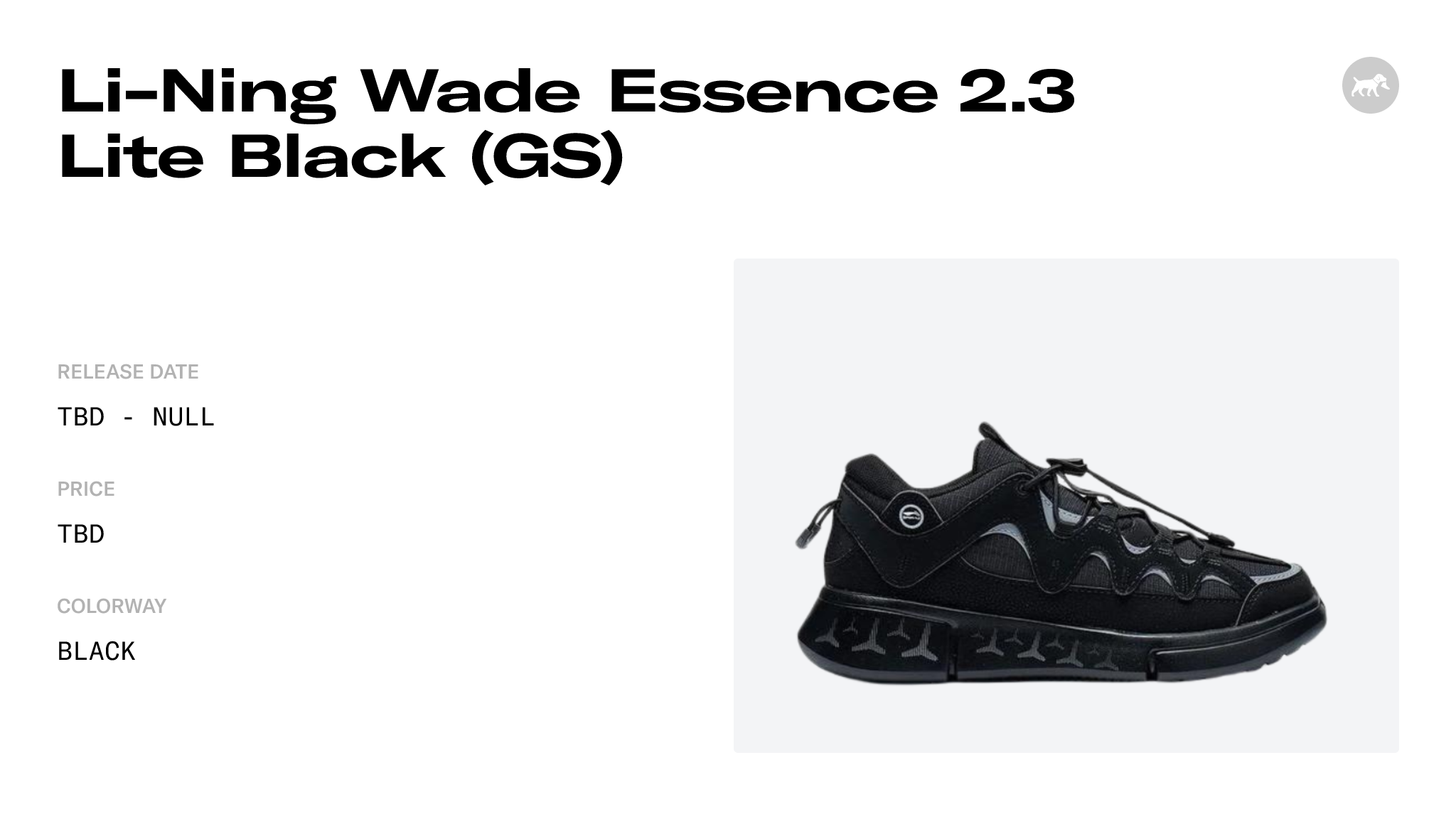 Li-Ning Wade Essence 2.3 Lite Black (GS) - YKCS228-5 Release Info