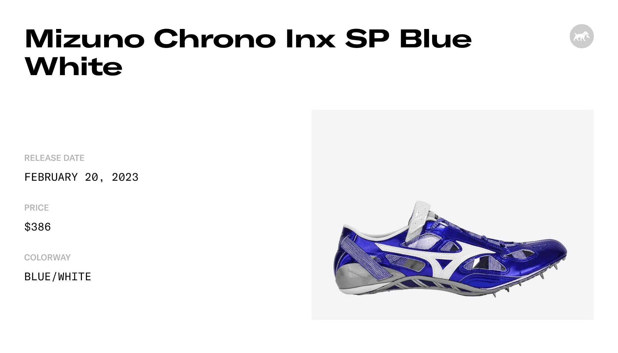 Mizuno Chrono Inx SP Blue White - U1GR225121 Raffles & Where to Buy