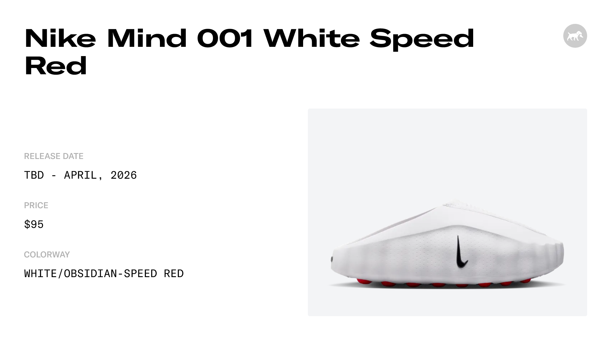 Nike Mind 001 White Speed Red - HQ4307-101 Release Info