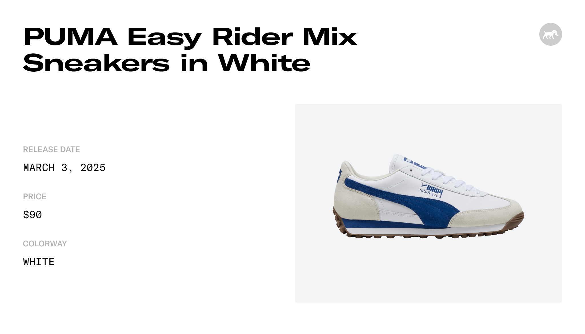 PUMA Easy Rider Mix Sneakers in White - 399025-07 Raffles & Where to Buy