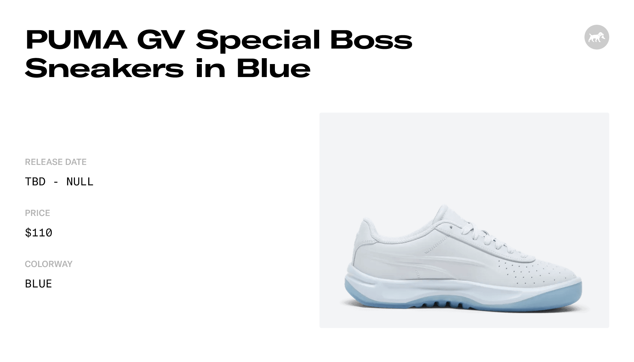 PUMA GV Special Boss Sneakers in Blue - 402198-01 Release Info