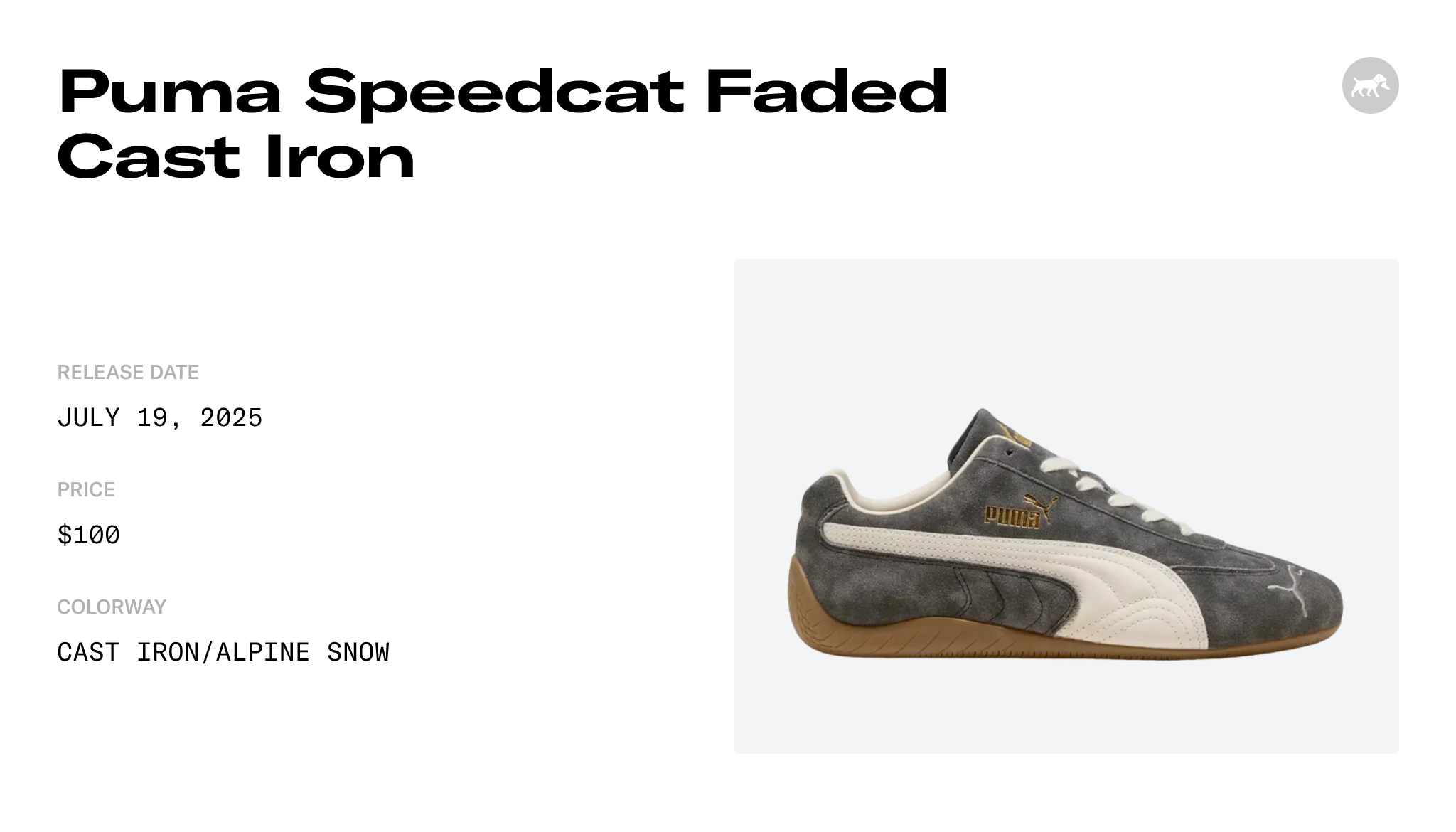 Puma Speedcat Faded Cast Iron - 403688-03 Raffles & Where to Buy