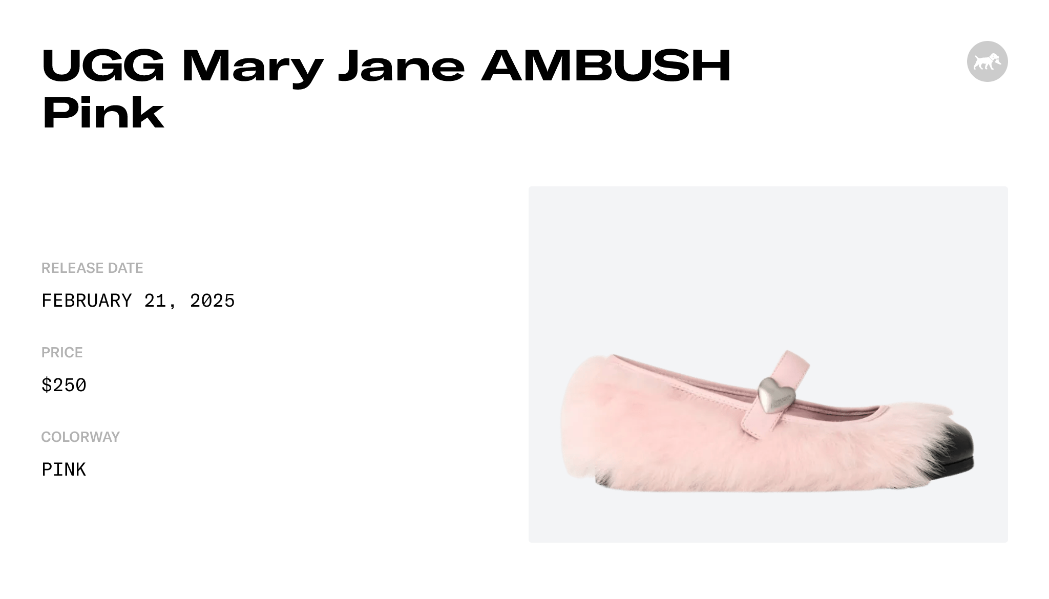 UGG Mary Jane AMBUSH Pink - 1172910-PINK Raffles & Where to Buy