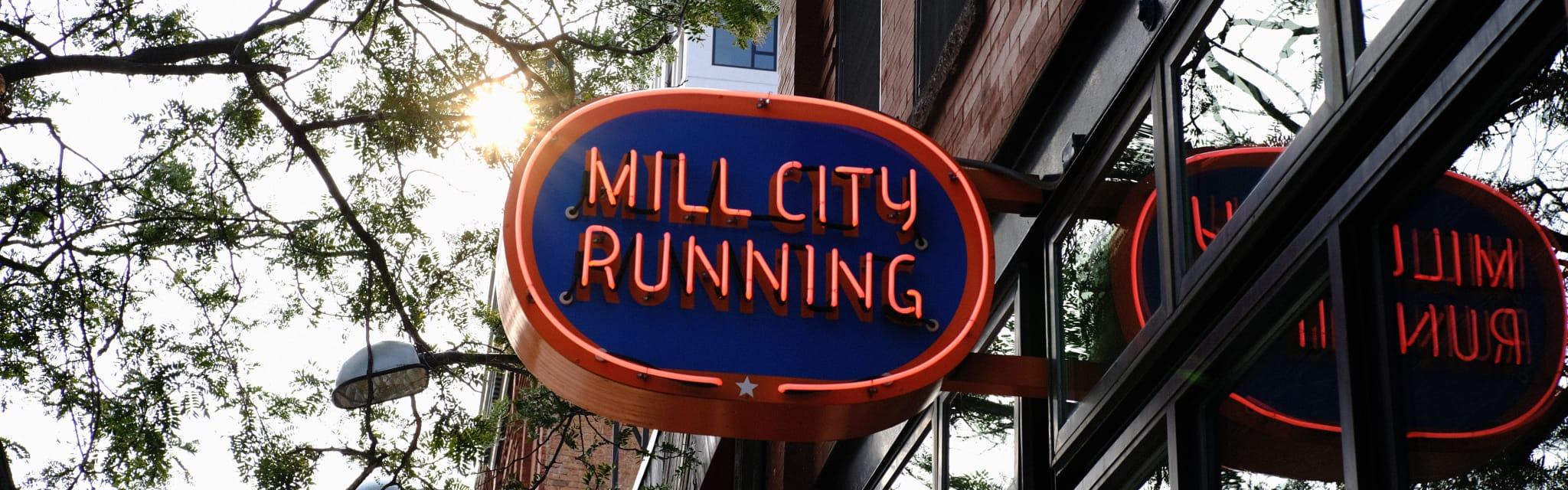 Store Banner for Mill City Running