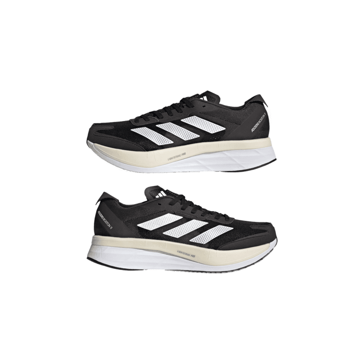adidas Adizero Boston 11 Wide Shoes Core Black Angle 5