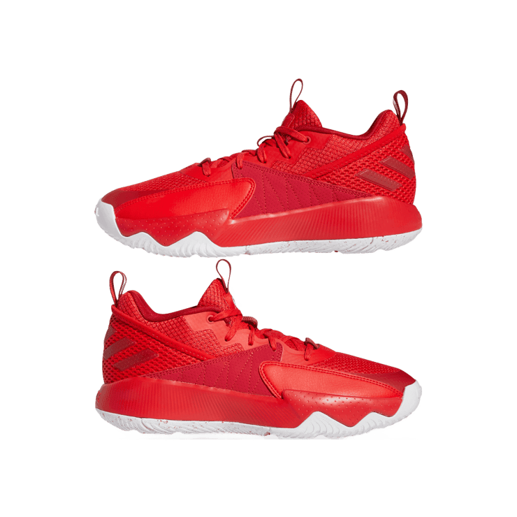 adidas Dame Certified Basketball Shoes Red Angle 5