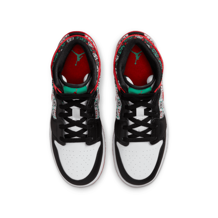 Jordan 1 Mid Ugly Christmas Sweater (GS) Angle 1