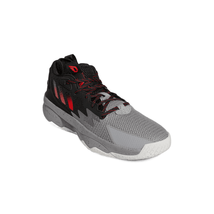 adidas Dame 8 Basketball Shoes Grey Three Angle 2
