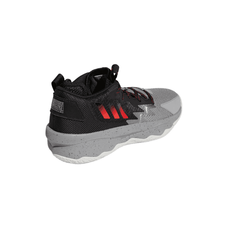 adidas Dame 8 Basketball Shoes Grey Three Angle 3