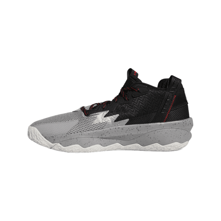 adidas Dame 8 Basketball Shoes Grey Three Angle 4