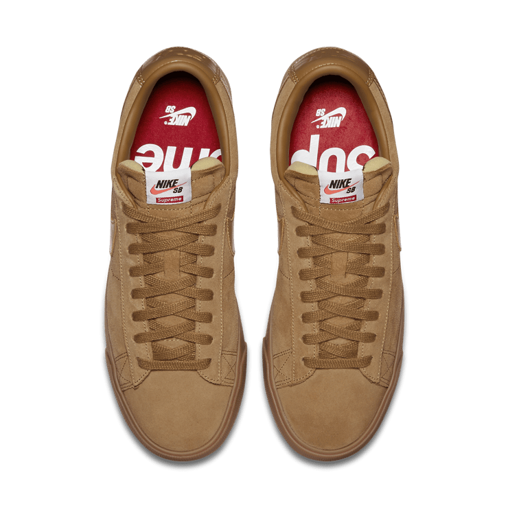 Nike SB Blazer Low GT Supreme Golden Beige Angle 1
