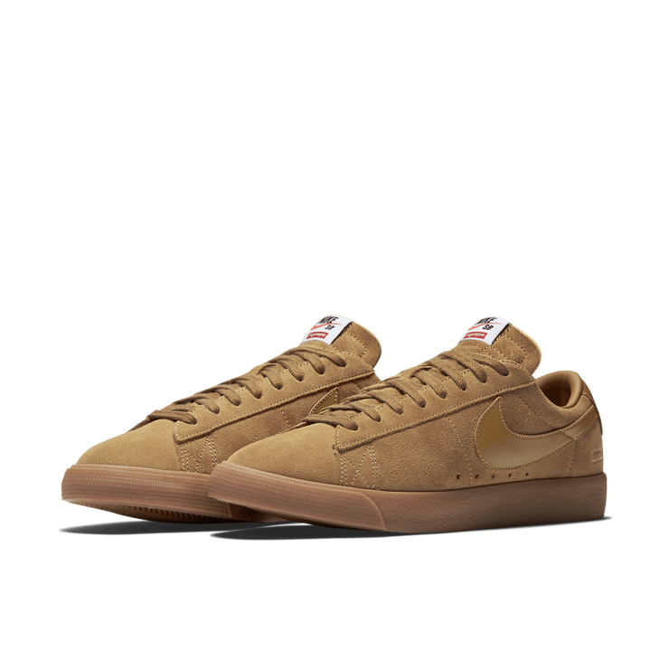 Nike SB Blazer Low GT Supreme Golden Beige Angle 2