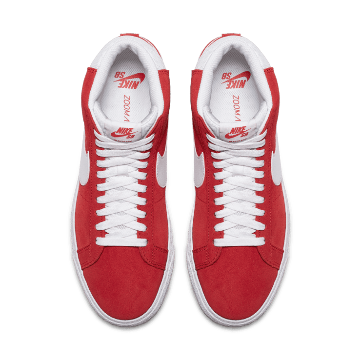 Nike SB Blazer Mid Red Suede (2017) Angle 1