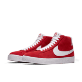 Nike SB Blazer Mid Red Suede (2017) Angle 2