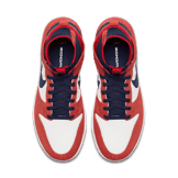 Nike SB Dunk High Elite Red Navy White Angle 1