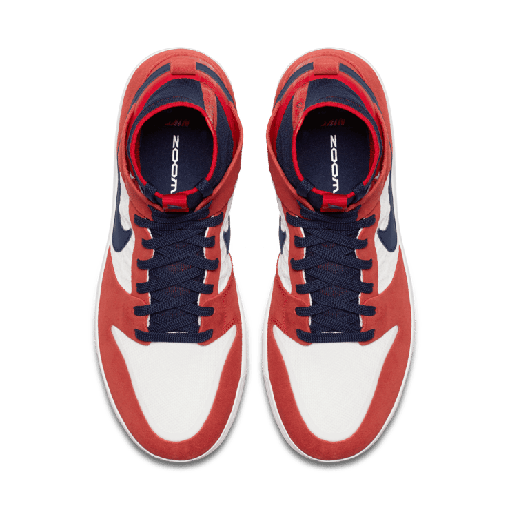 Nike SB Dunk High Elite Red Navy White Angle 1