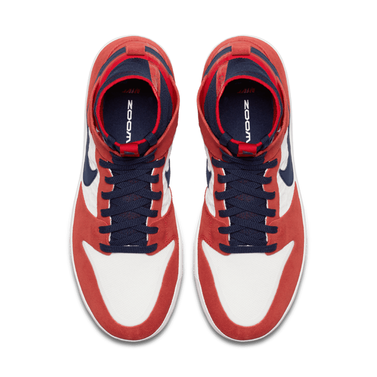 Nike SB Dunk High Elite Red Navy White Angle 1