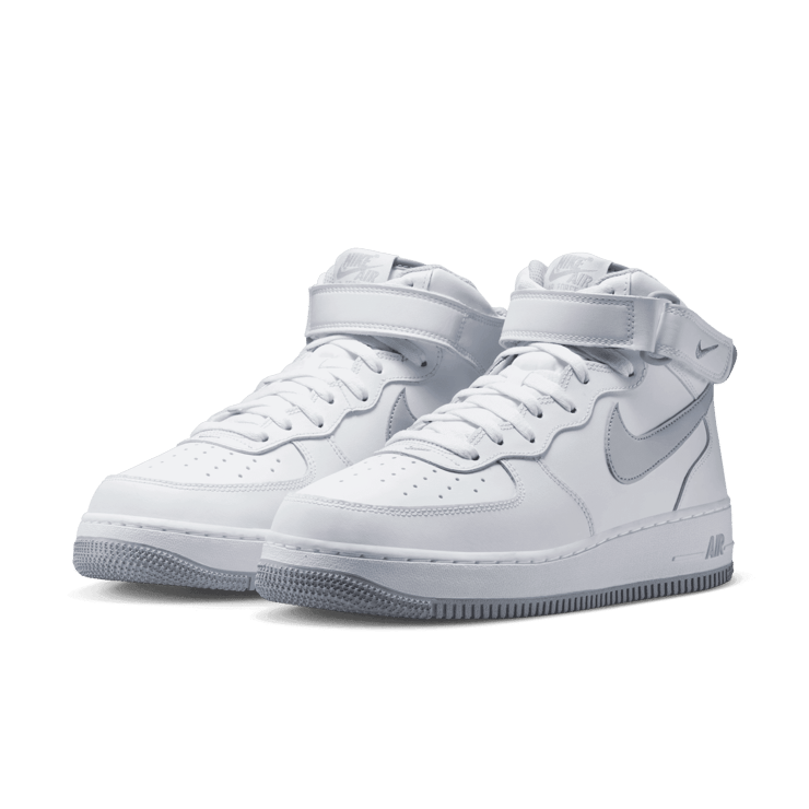 Nike Air Force 1 Mid White Wolf Grey Angle 3