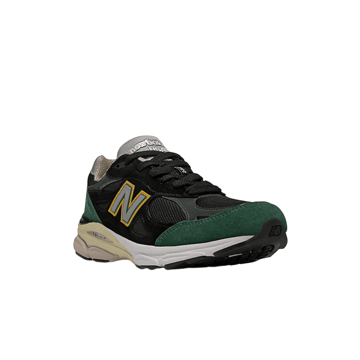 New Balance 990v3 Made in USA Black Green Angle 2