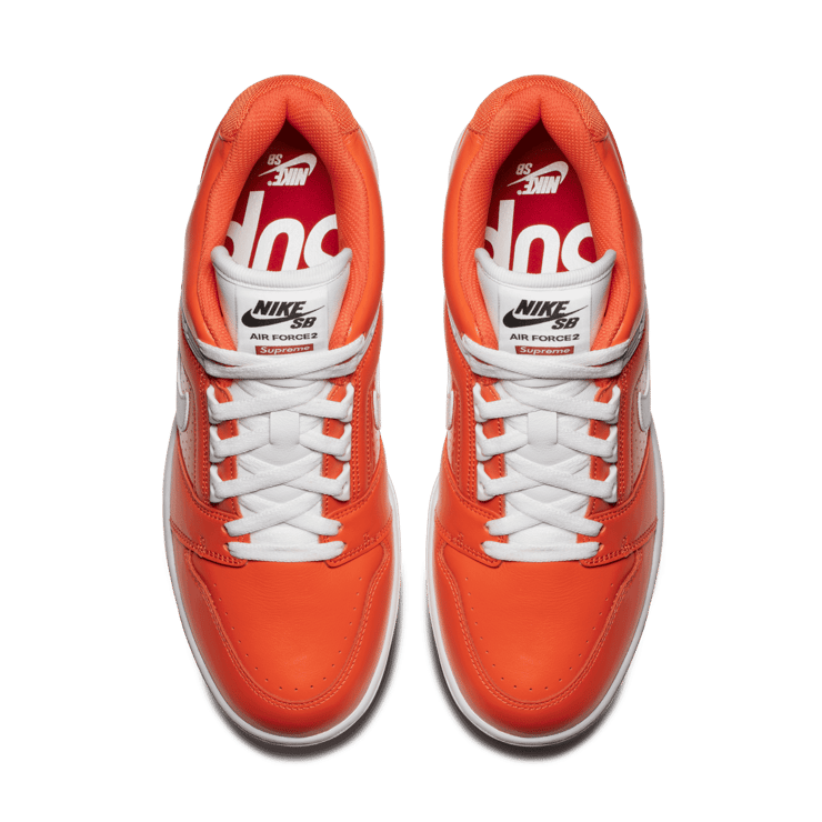 Nike SB Air Force 2 Low Supreme Orange Angle 1