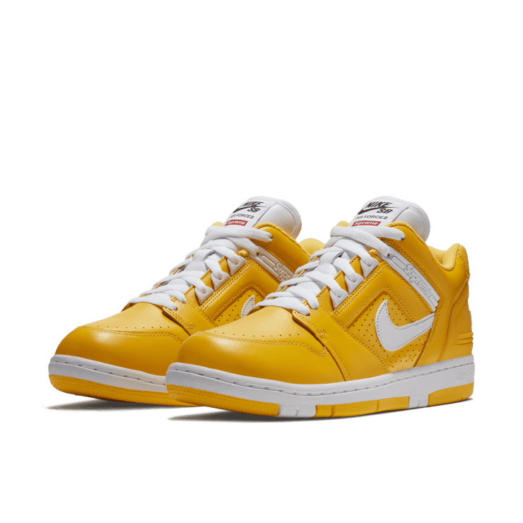 Nike SB Air Force 2 Low Supreme Yellow Angle 2