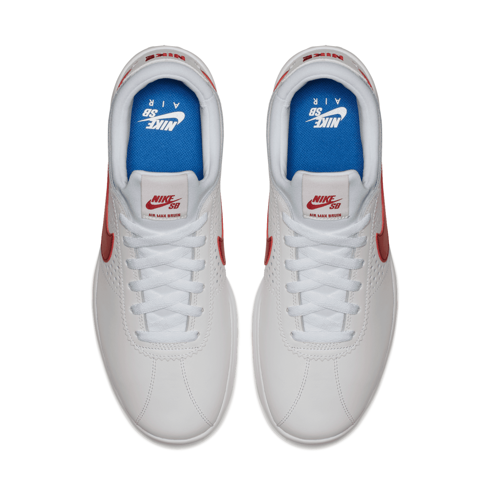 nike sb air max bruin vapor white red