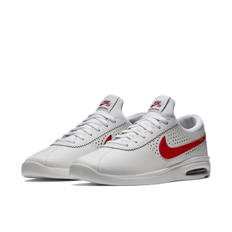 Nike SB Air Max Bruin Vapor White Red Angle 2