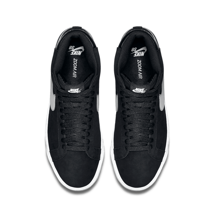 Nike SB Blazer Black White Base Grey Angle 1