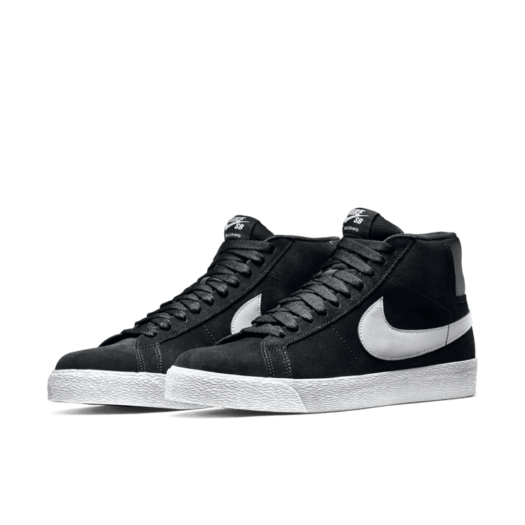 Nike SB Blazer Black White Base Grey Angle 2