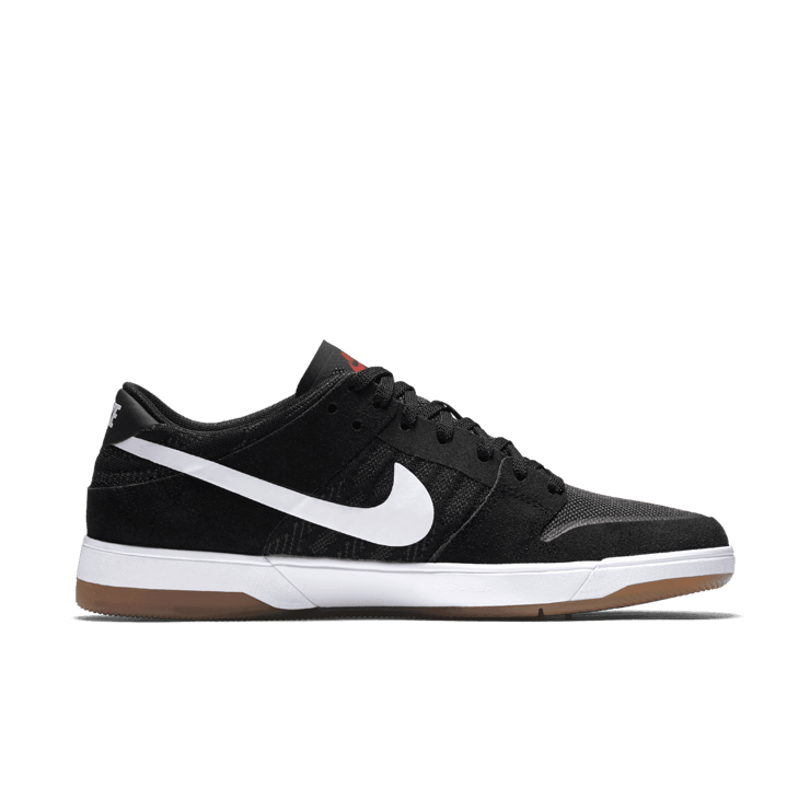 Nike SB Zoom Dunk Low Black White Gum Angle 2