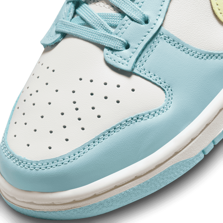 Nike Dunk Low Sail Citron Tint Ocean Bliss (W) Angle 4