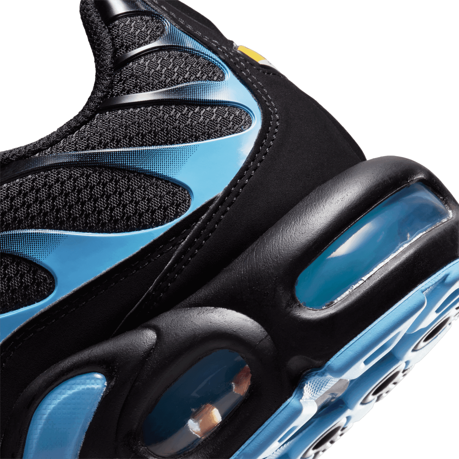 white black university blue air max plus